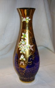 váza novoborské sklo 30cm 1799,-
