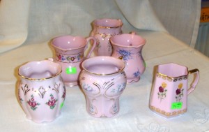 hrnky růžový porcelán 199,-/kus