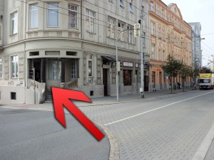 Nová prodejna použitého nábytku v Ostravě - pohled z ulice